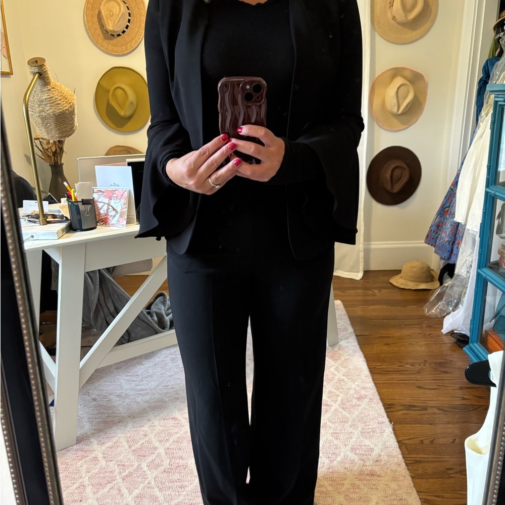 Zara Woman Black Blazer with Bell sleeves